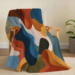 Abstract vintage-style flannel throw