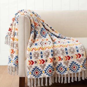 Colorful Tasseled Throw
