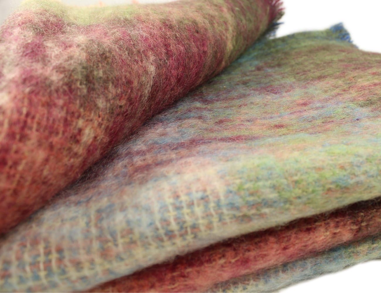 Wool-Blend Plaid Throw
