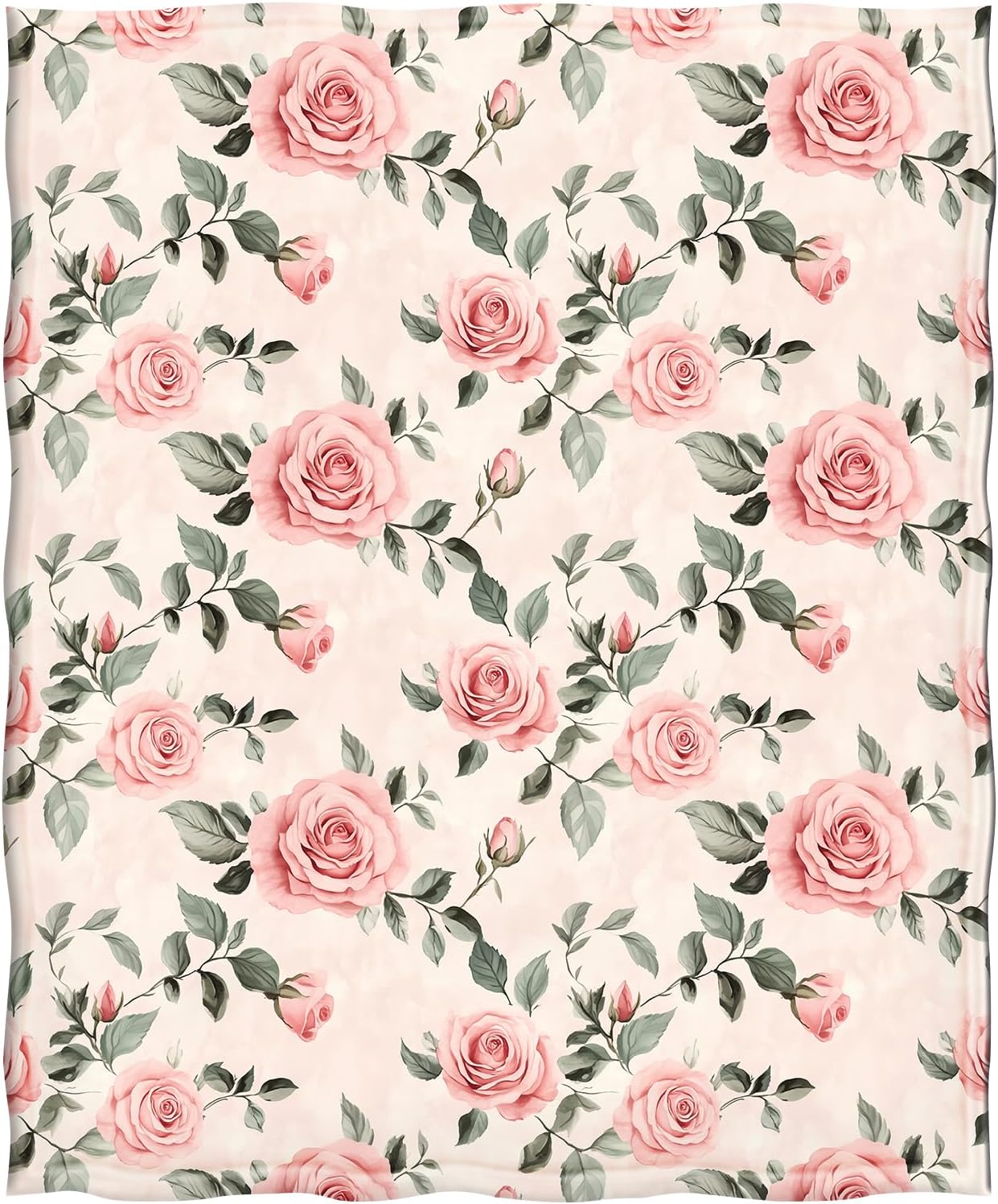 Pink Vintage Rose Floral Throw - Image 2