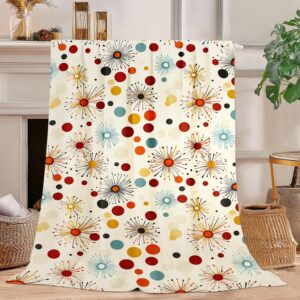 Vintage-style fleece throw